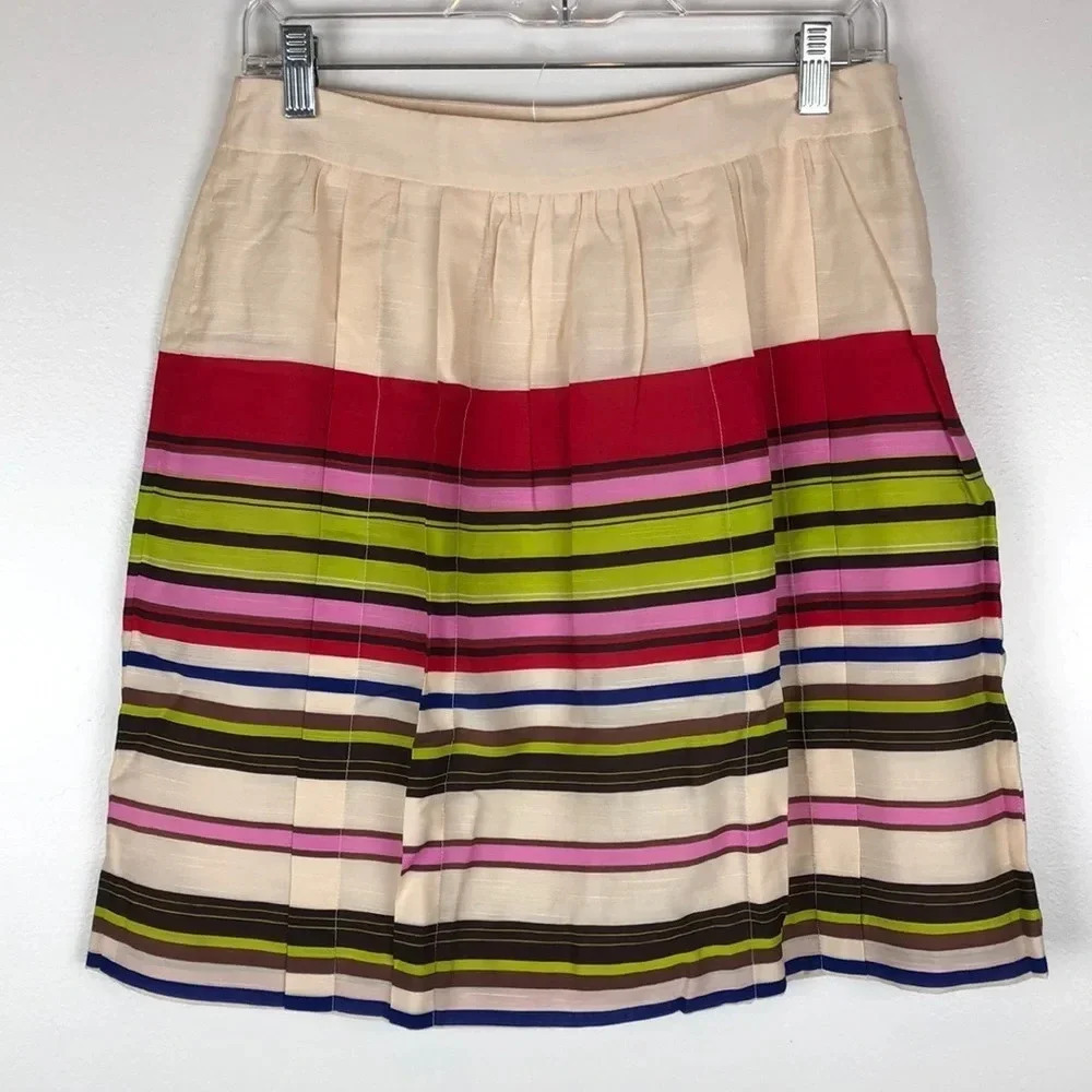 NWOT ANN TAYLOR Loft Multi-Color Striped‎ Skirt